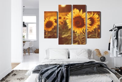 Ljuddämpande tavla - A field of sunflowers