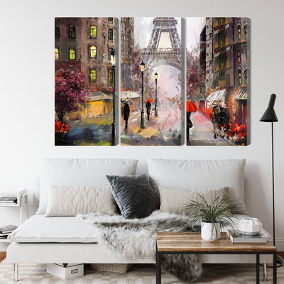 Ljuddämpande tavla - View of the street of Paris