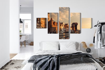 Ljuddämpande tavla - The port of gdansk at sunset