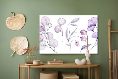 Ljuddämpande tavla - Violet-pink leaves