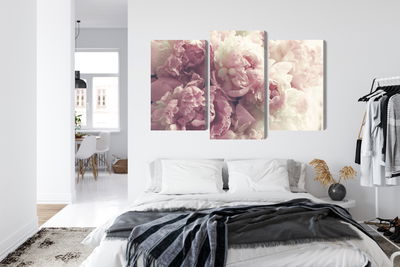 Ljuddämpande tavla - Peonies in shades of pink