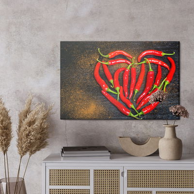 Ljuddämpande tavla - Heart made of chili