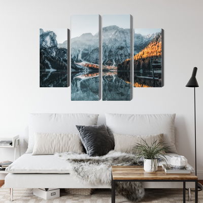 Ljuddämpande tavla - Italian lake braies 3d