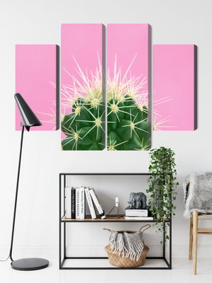 Ljuddämpande tavla - Cactus on a pink background