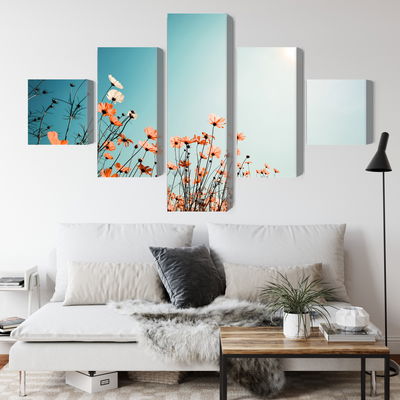 Ljuddämpande tavla - Field flowers in the sun