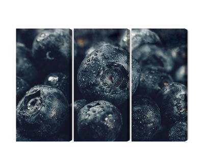 Ljuddämpande tavla - Blueberries close up 3d