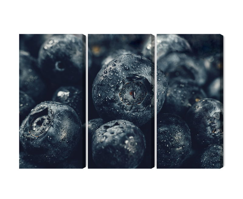 Ljuddämpande tavla - Blueberries close up 3d