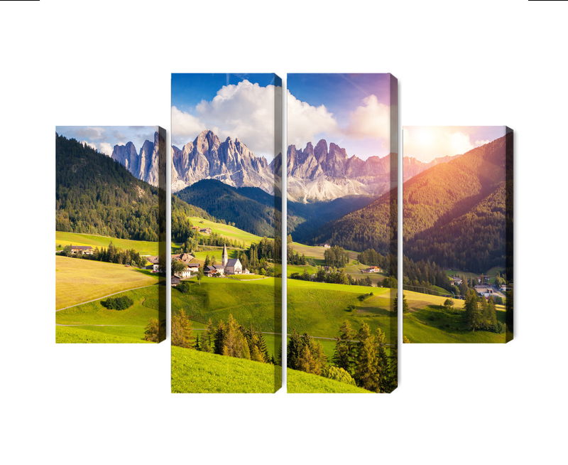 Ljuddämpande tavla - Sunny day in the mountains