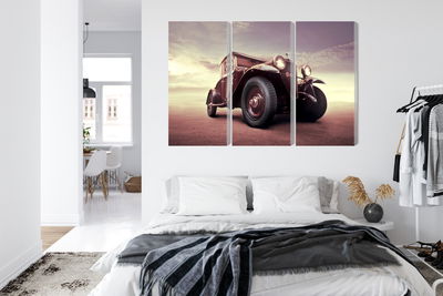 Ljuddämpande tavla - Vintage car with a 3d effect