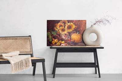 Ljuddämpande tavla - Still life with sunflowers