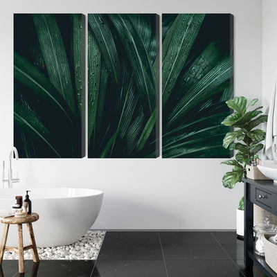 Ljuddämpande tavla - Dark green leaves on a macro