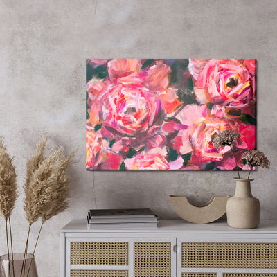 Ljuddämpande tavla - Abstract painting of roses