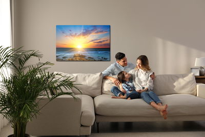 Ljuddämpande tavla - Sunrise on the seashore