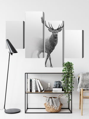 Ljuddämpande tavla - A stately deer in the fog