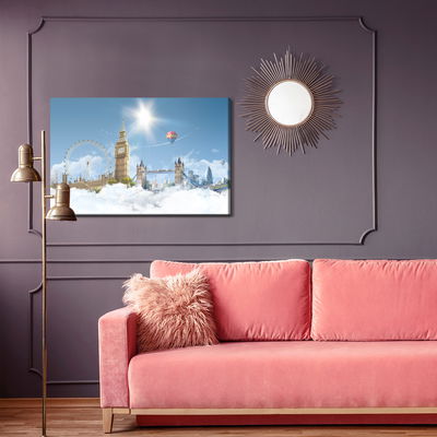 Ljuddämpande tavla - London in the clouds