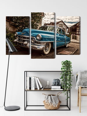 Ljuddämpande tavla - A blue cadillac eldorado