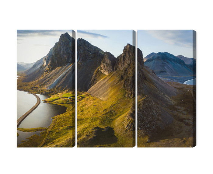 Ljuddämpande tavla - 3d aerial view of icelandic