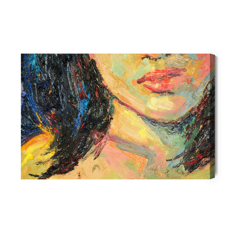 Ljuddämpande tavla - A female face in an abstract