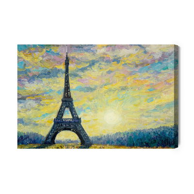 Ljuddämpande tavla - Eiffel tower and sunset