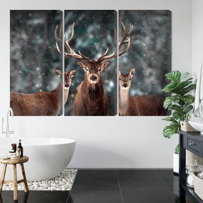 Ljuddämpande tavla - A deer and two does