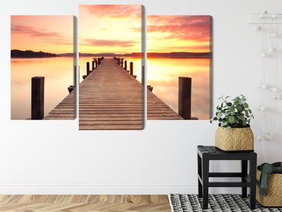 Ljuddämpande tavla - Sunset on the pier
