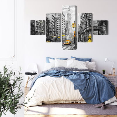 Ljuddämpande tavla - View of the street of new