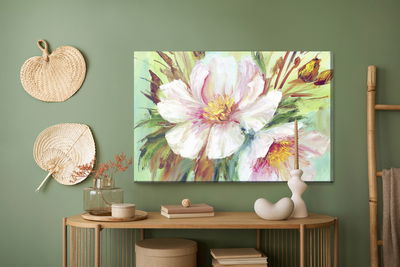 Ljuddämpande tavla - Wild peonies as painted