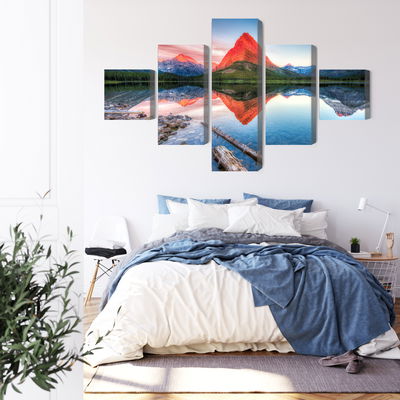 Ljuddämpande tavla - Swiftcurrent lake in the Usa