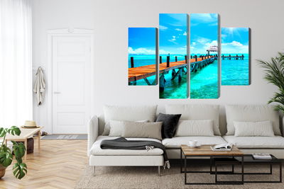 Ljuddämpande tavla - Sunny landscape