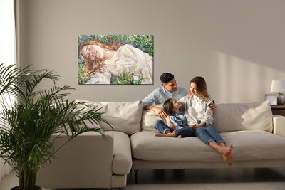 Ljuddämpande tavla - a red-haired beauty