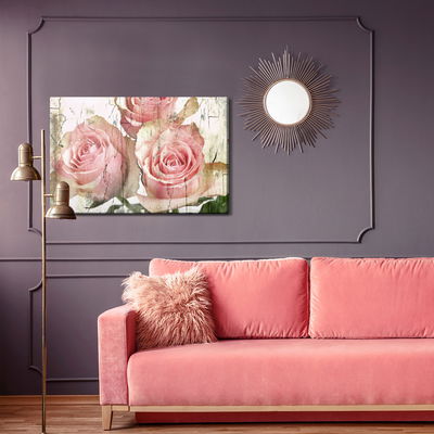 Ljuddämpande tavla - Vintage 3d roses