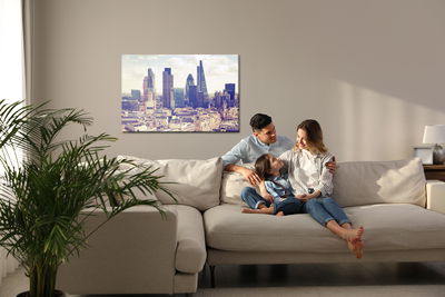 Ljuddämpande tavla - View of a modern London