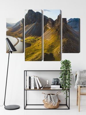 Ljuddämpande tavla - 3d aerial view of icelandic