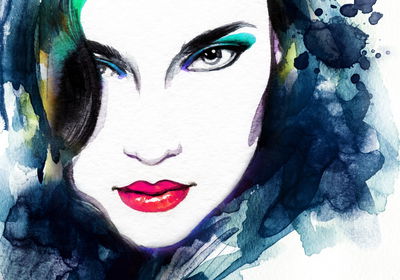 Ljuddämpande tavla - A female face