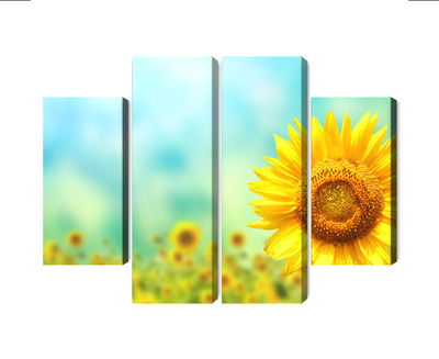 Ljuddämpande tavla - Decorative 3d sunflower