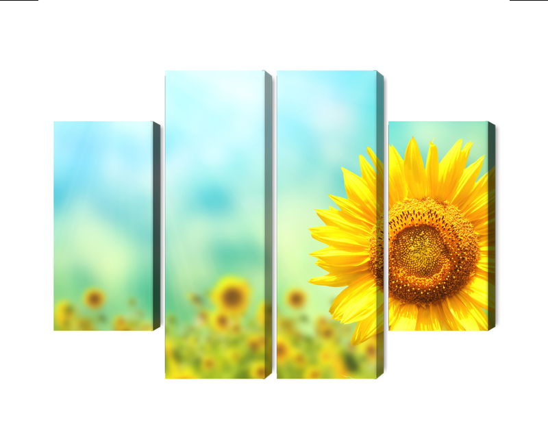 Ljuddämpande tavla - Decorative 3d sunflower