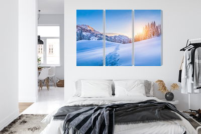 Ljuddämpande tavla - The alps at winter time 3d