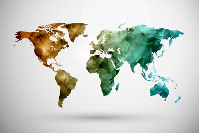 Ljuddämpande tavla - Colorful map with 3d effect