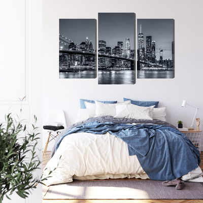 Ljuddämpande tavla - Panorama of New York at night