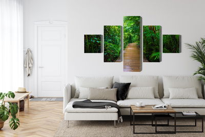 Ljuddämpande tavla - Wooden bridge in a tropical