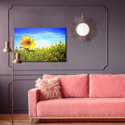 Ljuddämpande tavla - Sunflowers against the blue