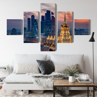 Ljuddämpande tavla - Aerial view of the moscow