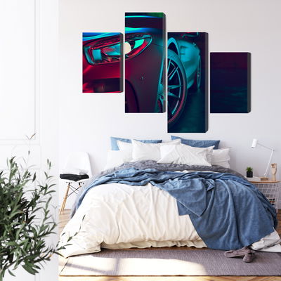 Ljuddämpande tavla - Front of a 3d sports car