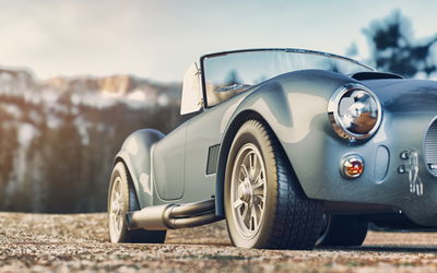 Ljuddämpande tavla - Classic retro car