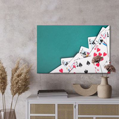 Ljuddämpande tavla - A scattered deck of cards