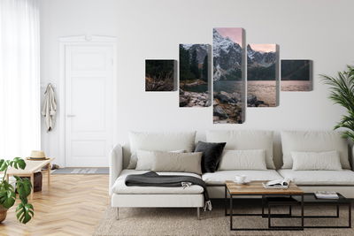 Ljuddämpande tavla - Lake and forest