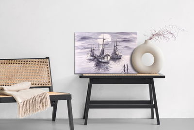 Ljuddämpande tavla - The sea and the ships are