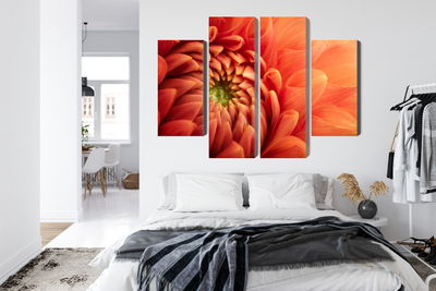 Ljuddämpande tavla - Orange chrysanthemum