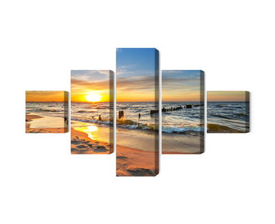 Ljuddämpande tavla - Baltic sea at sunset