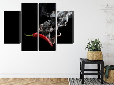 Ljuddämpande tavla - Red chili with smoke